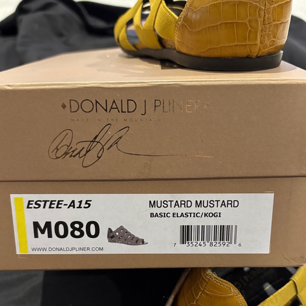 Donald J Pliner golden yellow Cage Sandals - Picture 16 of 16